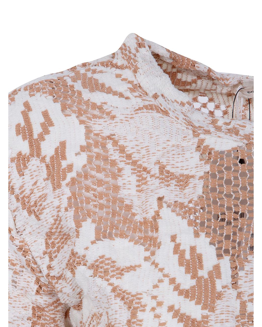 Comme des Garçons Pink Comme Des Garçons Floral-Embroidered Asymmetric Blouse