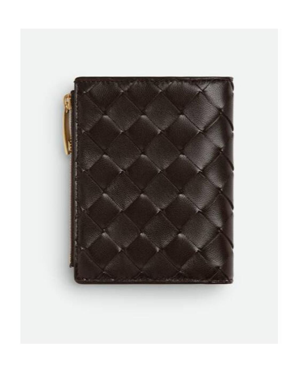 Bottega Veneta Black Intrecciato Bi-Fold Small Wallet