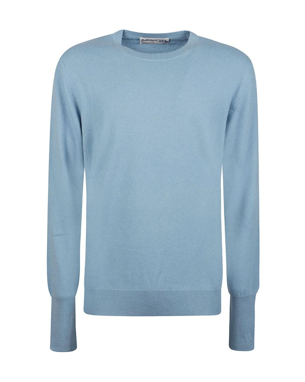 Ballantyne Blue Plain Stitch Sweater for men