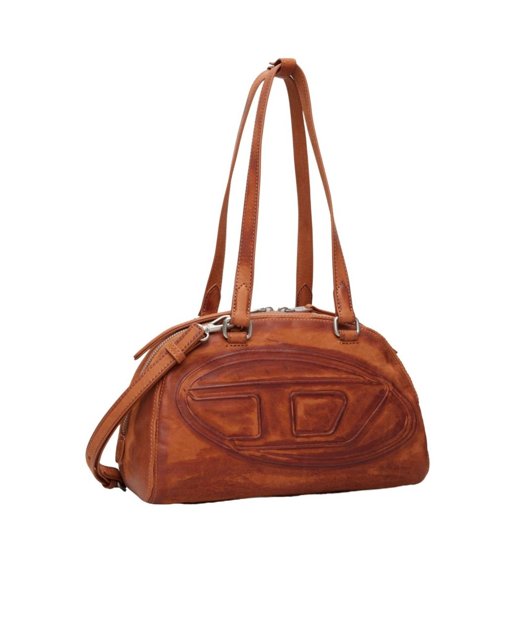 DIESEL Brown 1Dr Dome Soft Shoulder Bag for men