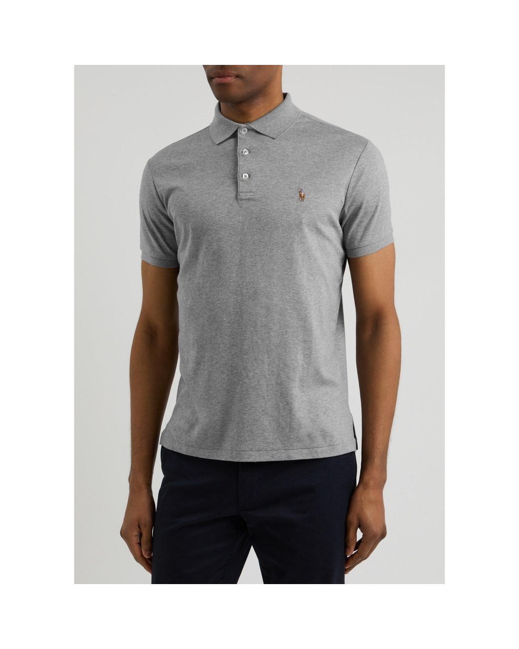 Polo Ralph Lauren Gray Short-Sleeved Polo Shirt for men