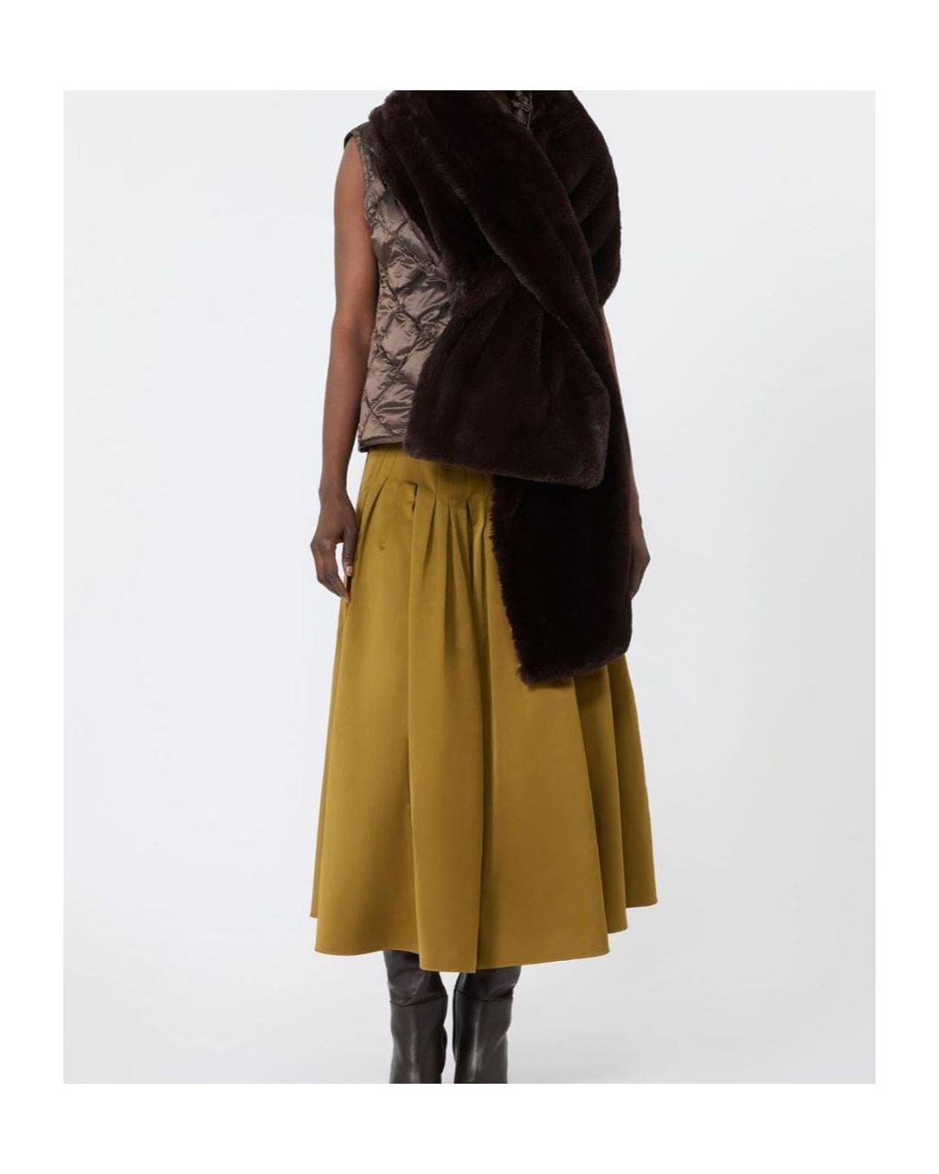 Max Mara Black Water-Repellent Canvas Padded Stole