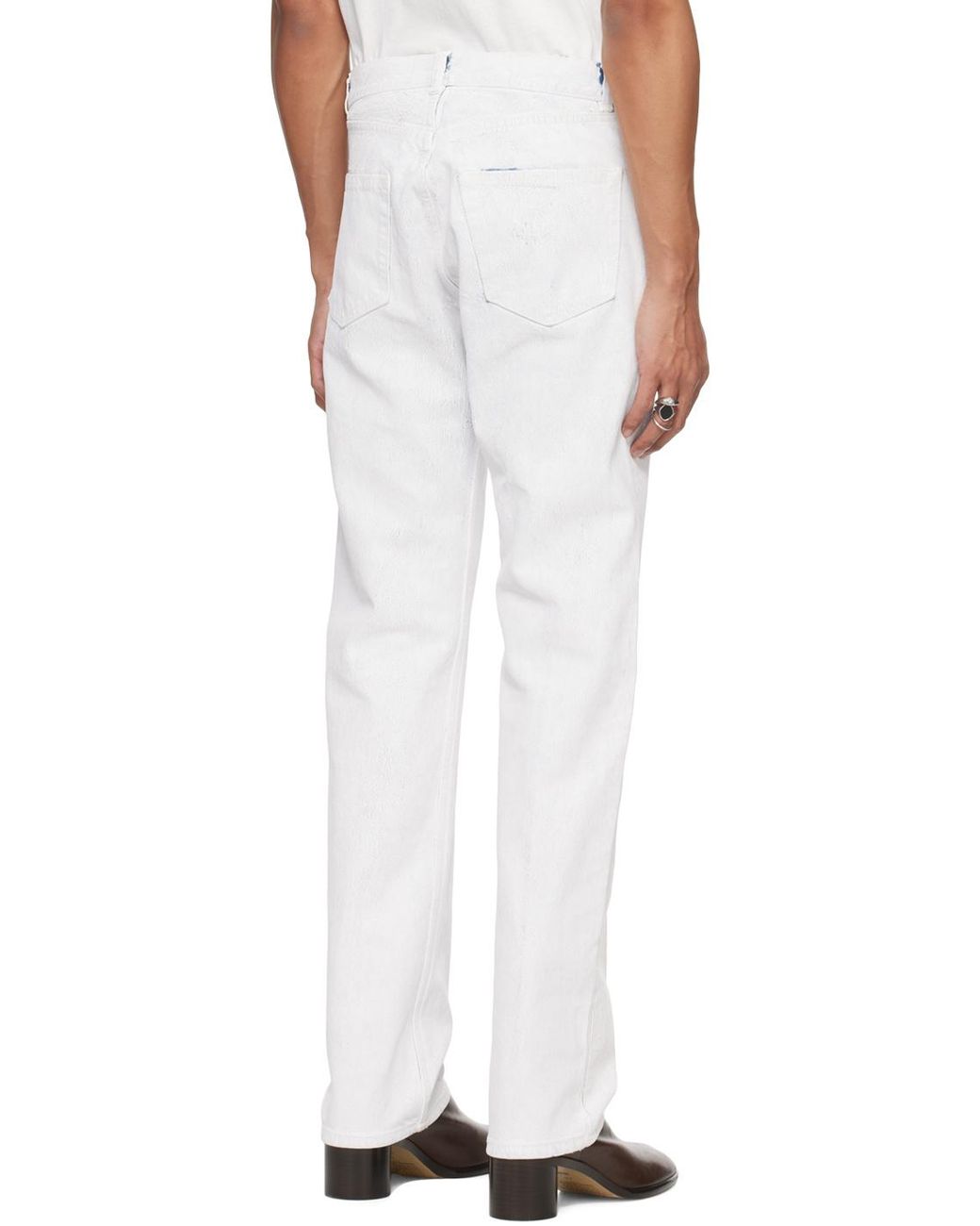 Maison Margiela White Bianchetto Straight-Leg Jeans for men