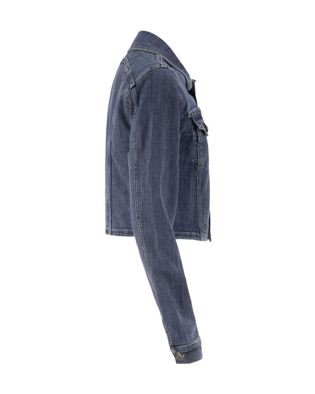 Dondup Blue Single-Breasted Denim Jacket