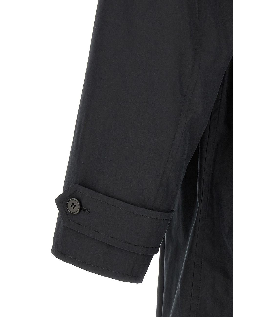 Prada Black Cotton Blend Coat for men