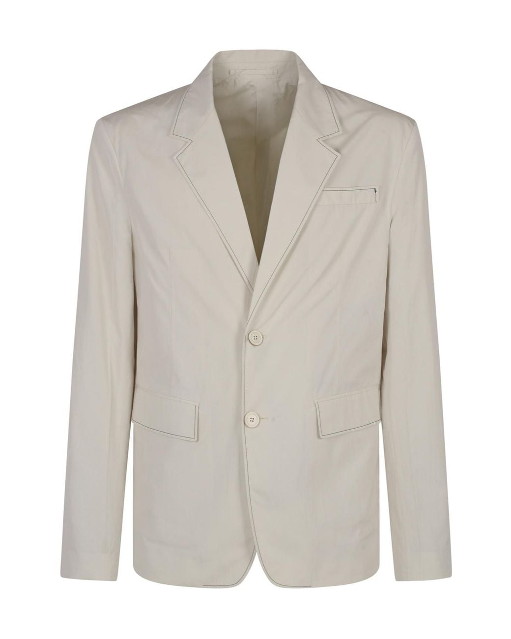 Prada Gray Single-Breasted Cotton Jacket for men