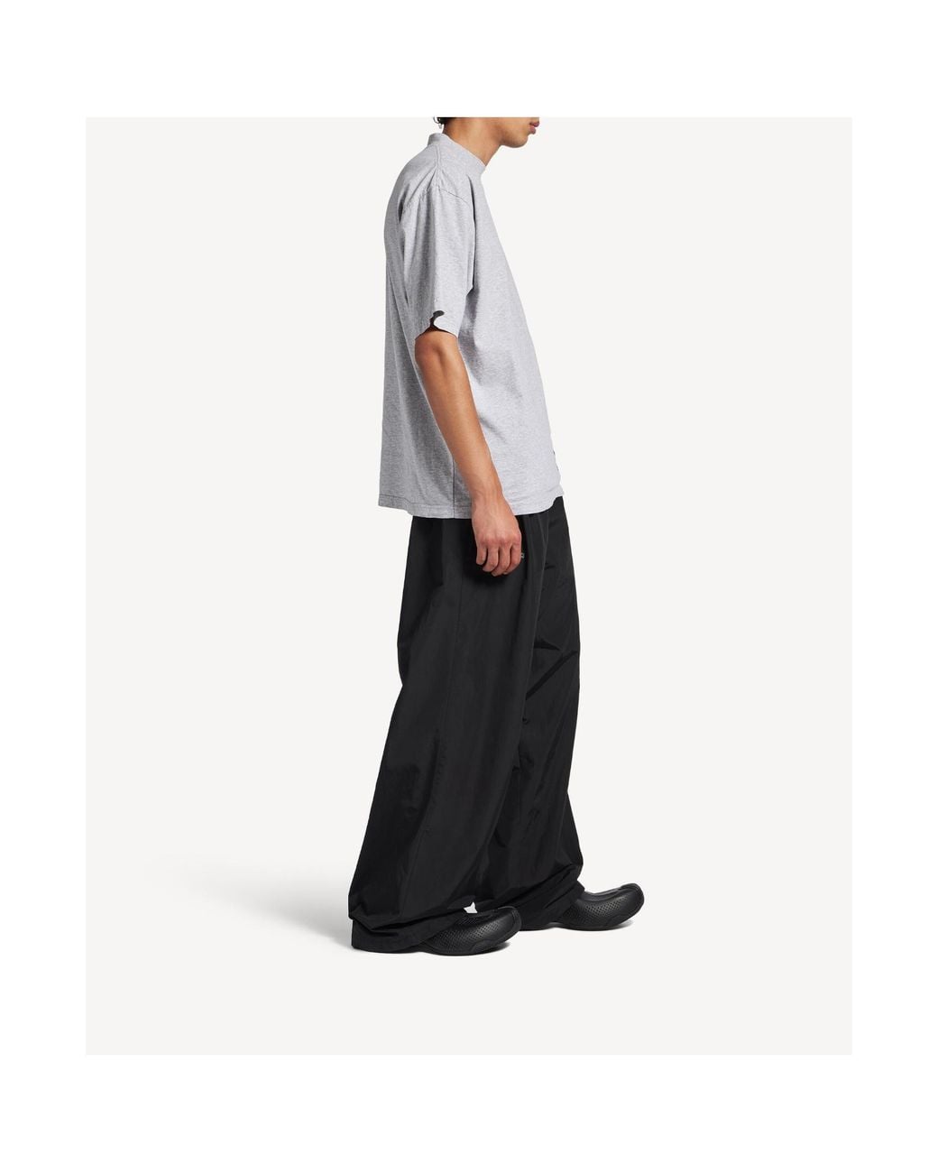 Balenciaga White Cursive Medium Fit T-Shirt for men