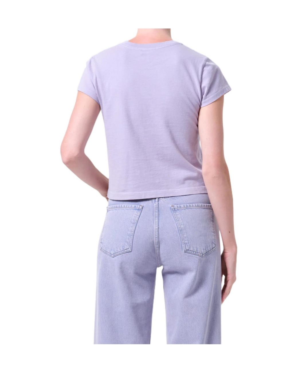 Agolde Adine Shrunken Tee in Purple | Lyst UK