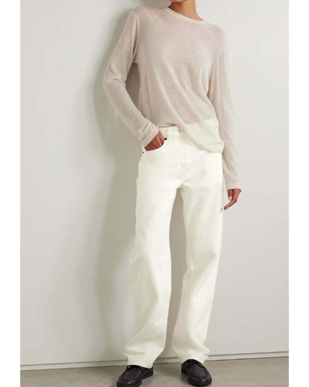 The Row White Burty Jeans