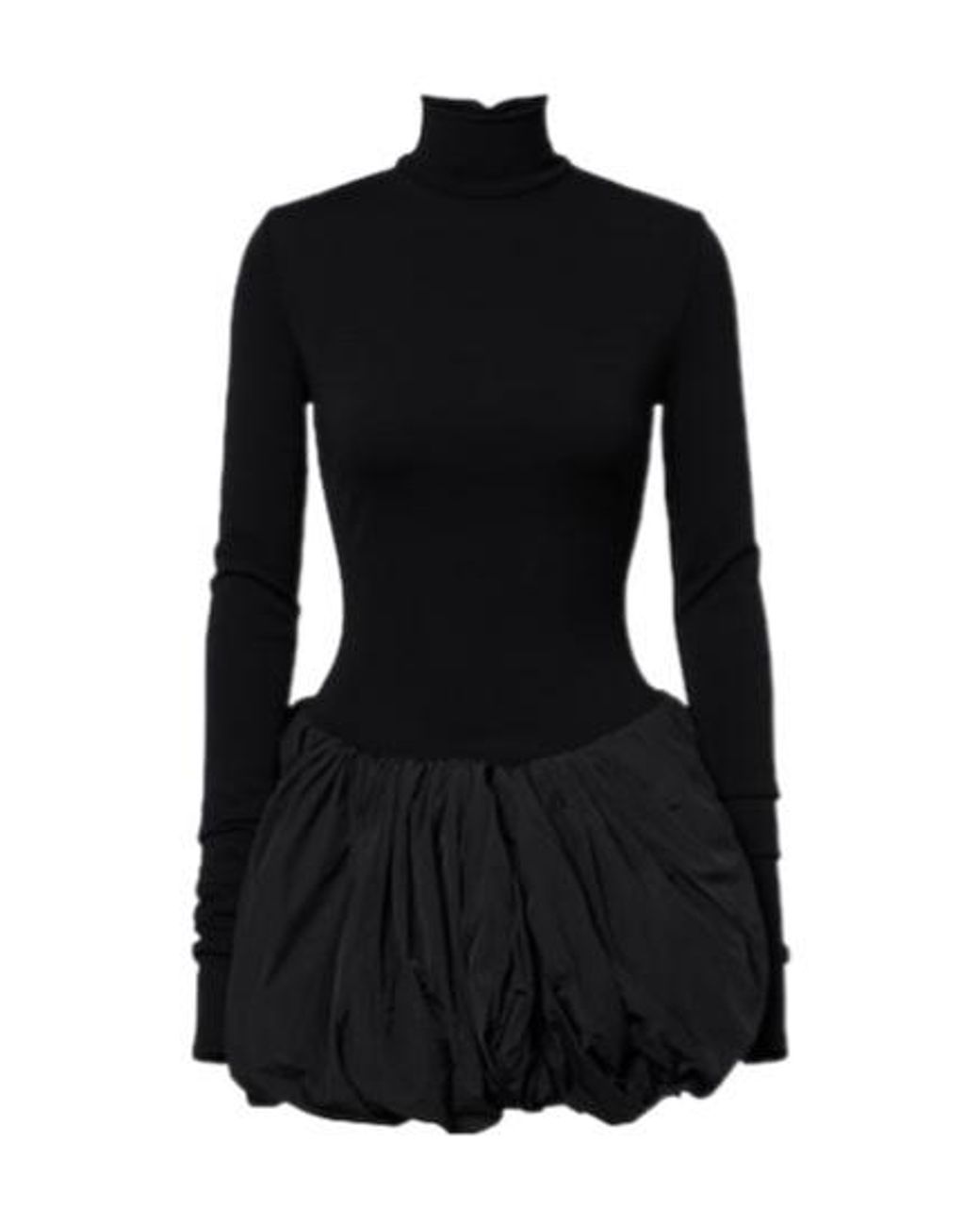 Magda Butrym Black Paneled Wool-Blend Minidress