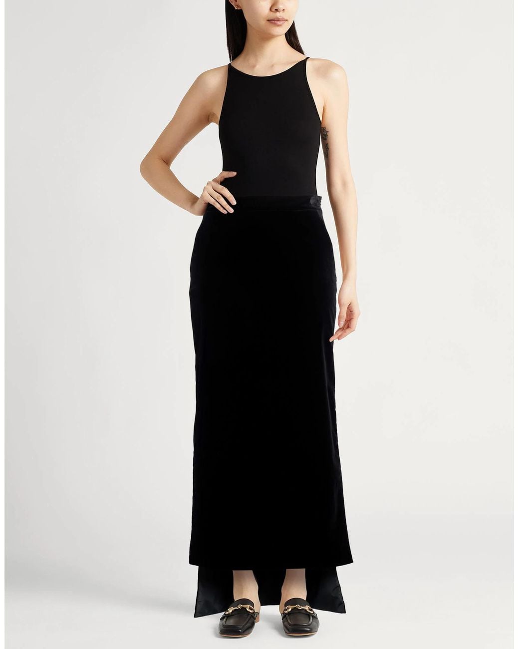 Max Mara Black Long Skirts