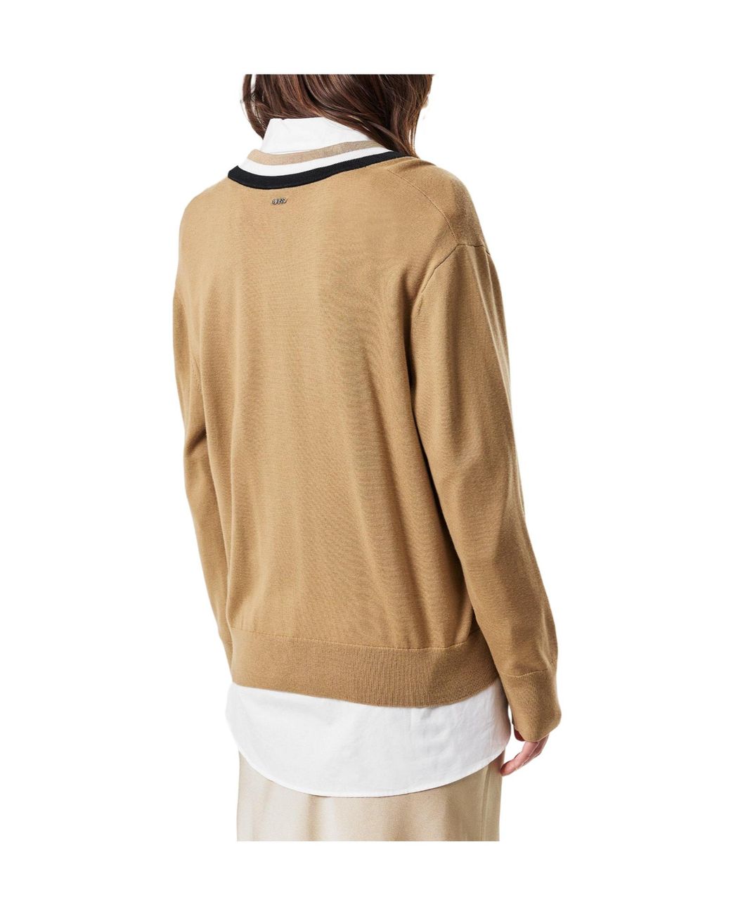 Boss Natural V-Neck Knitted Sweater