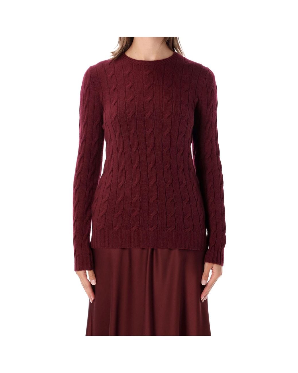 Ralph Lauren Purple Cable-Knit Sweater