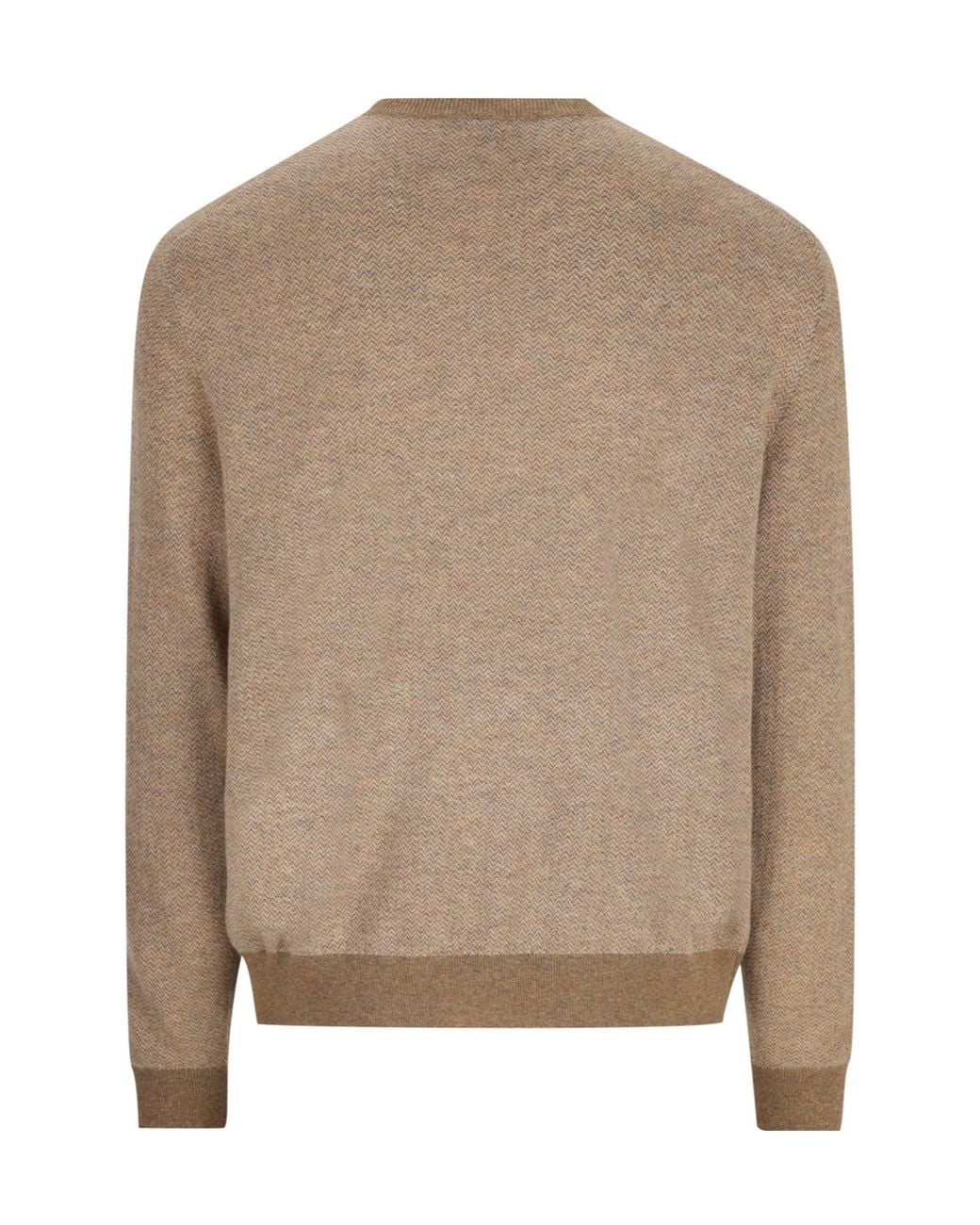 Loro Piana Brown Knitted Jumper for men
