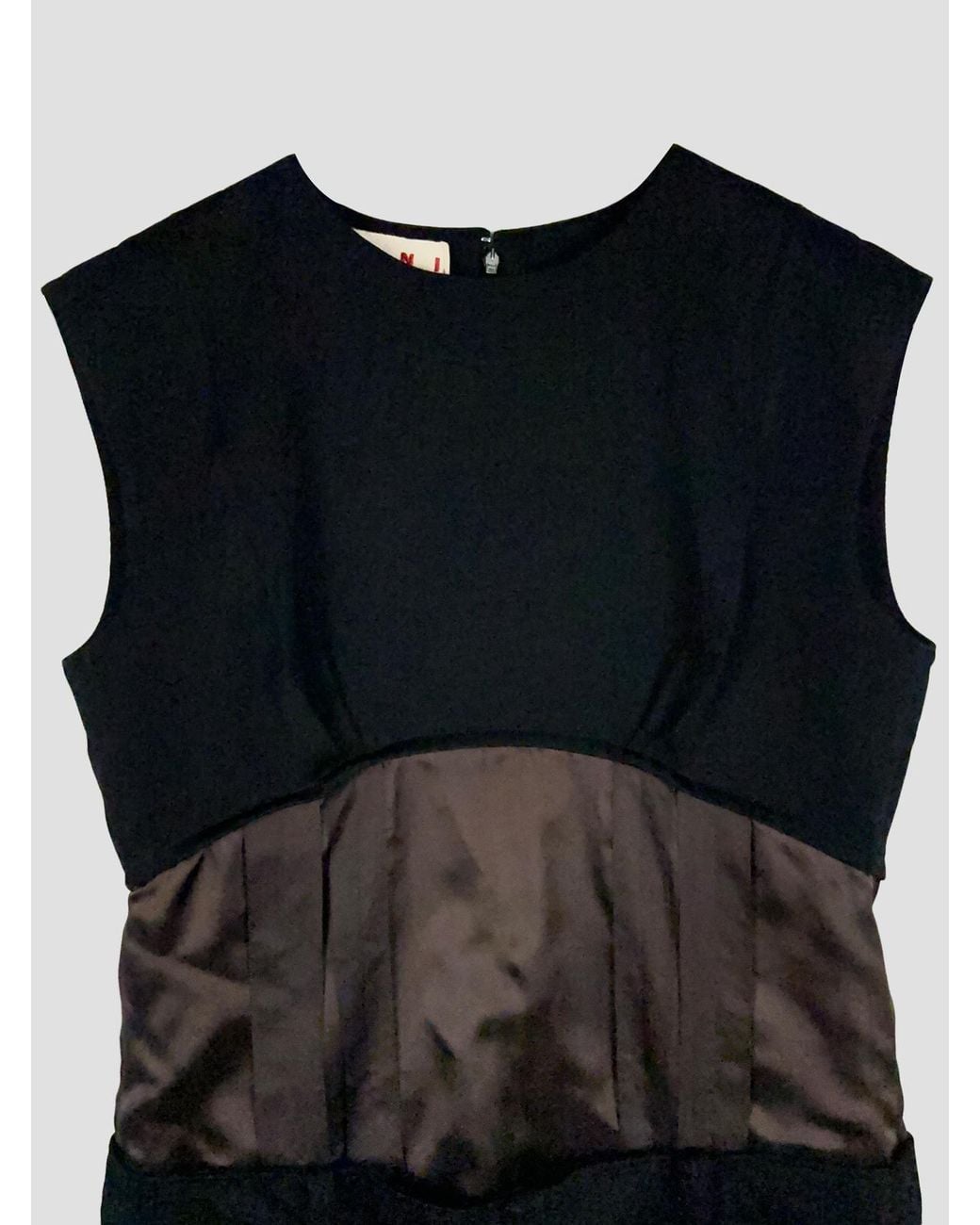 Marni Black Crewneck Sleeveless Dress