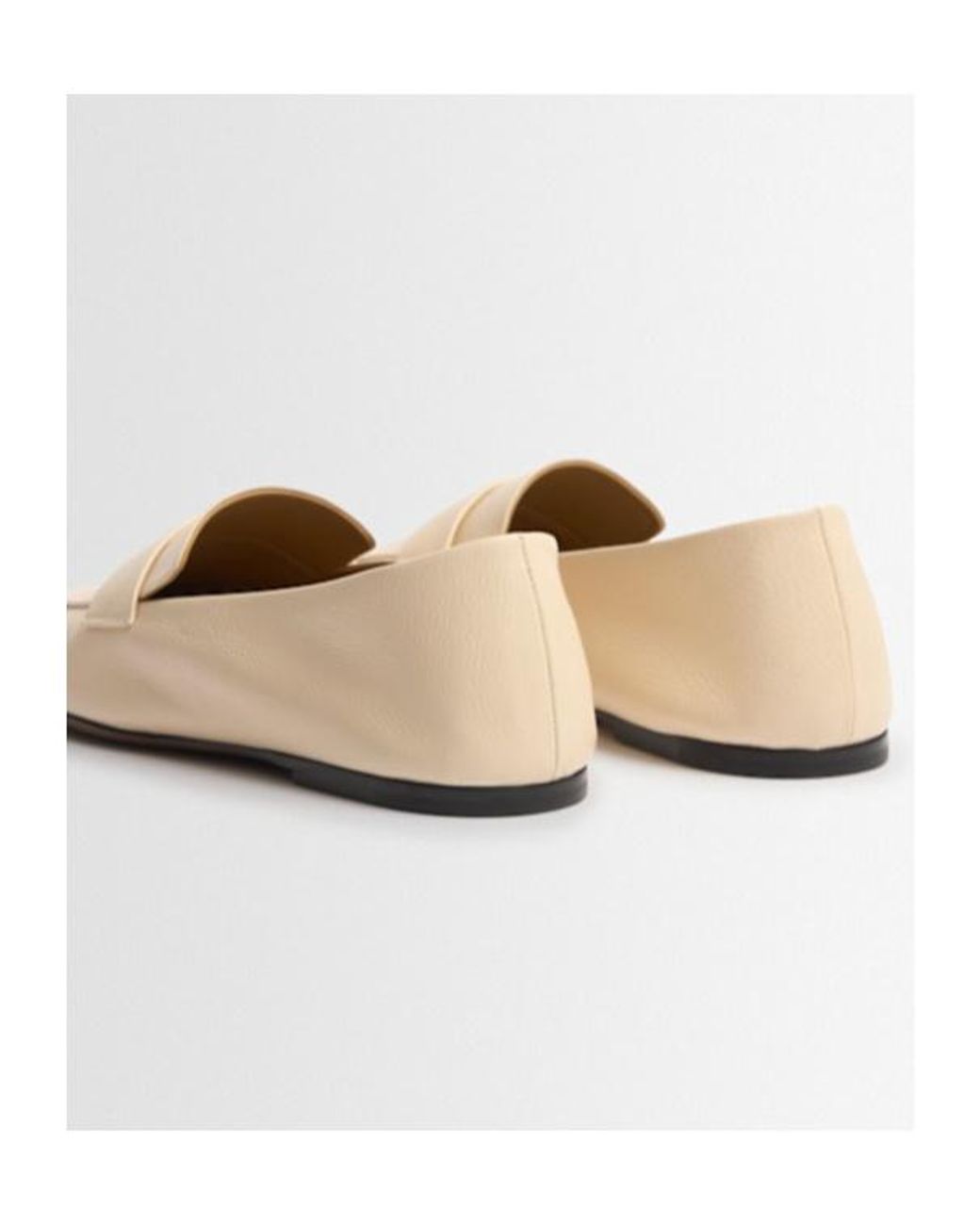 The Row Natural Square Leather Loafers