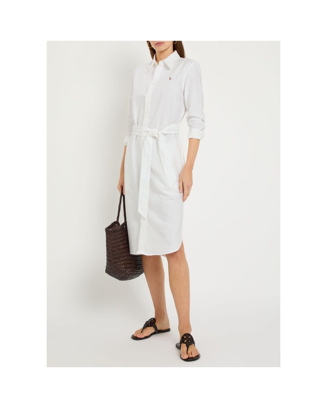 Polo Ralph Lauren White Cotton Shirt Dress