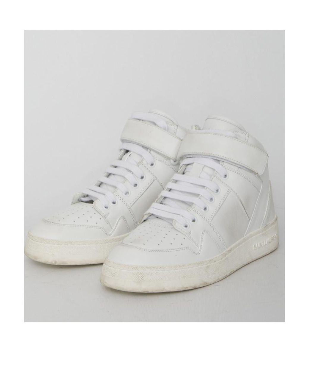 Saint Laurent Gray Lax Lace-Up Sneakers