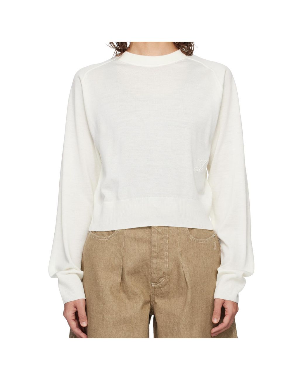 Jacquemus White The J Sweater