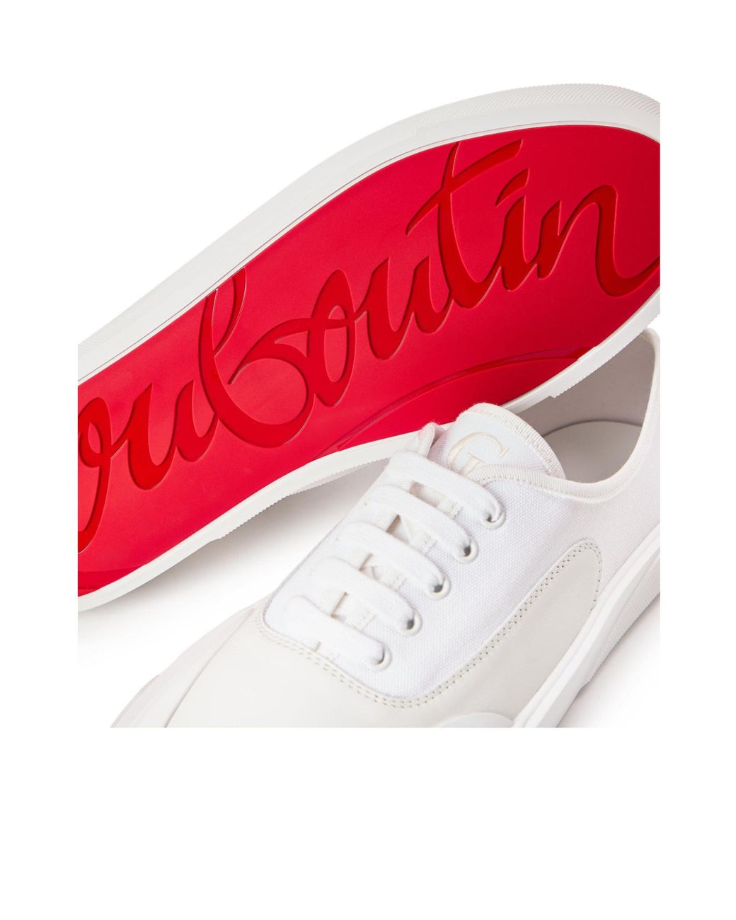 Christian Louboutin White Versatile Minimalist Casual Shoes for men
