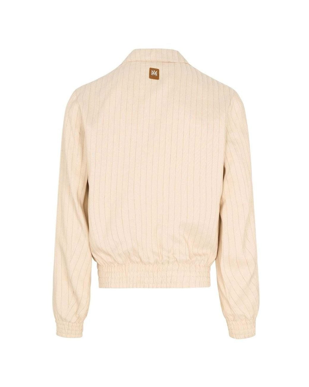 Amiri Natural Pinstripe Zip-Up Jacket for men