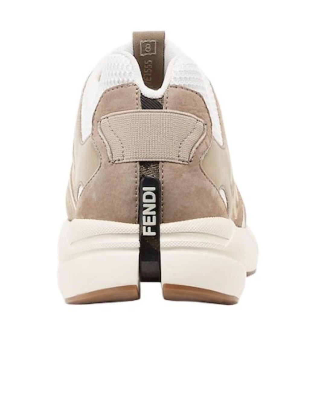 Fendi Natural Faster Ff-Embossed Detailed Low-Top Sneakers for men