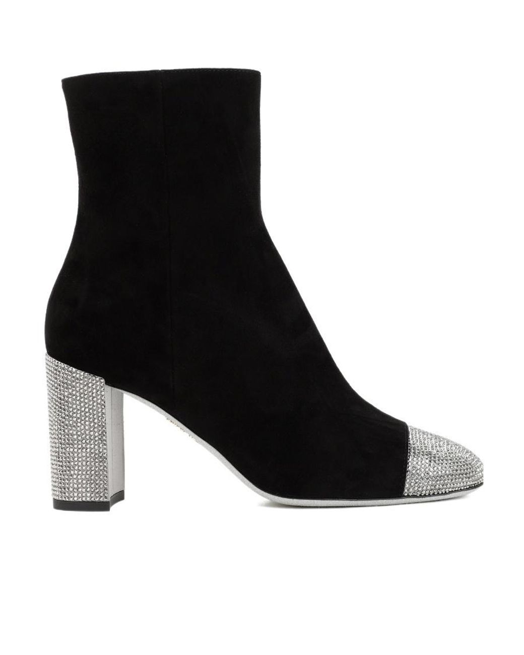 Rene Caovilla Black René Caovilla Embellished Pointed Toe Ankle Boots