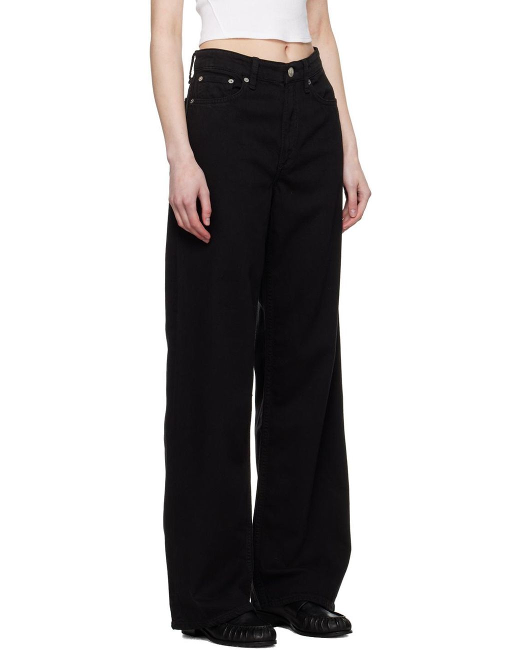 Rag & Bone Black Logan Relaxed Pants