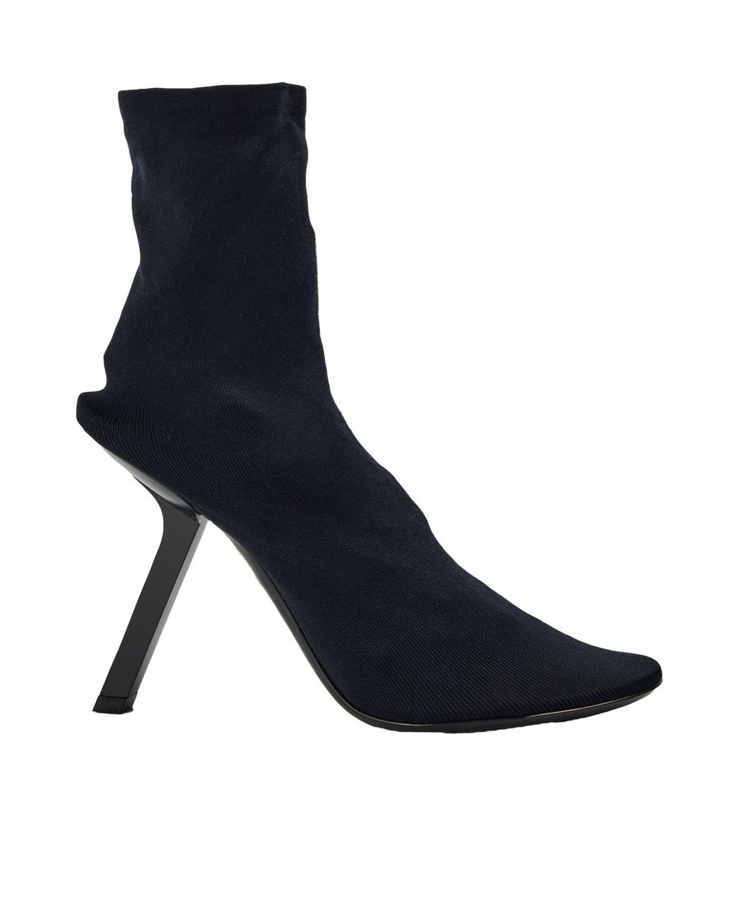 Balenciaga Blue Simple High-Heeled Ankle Boots