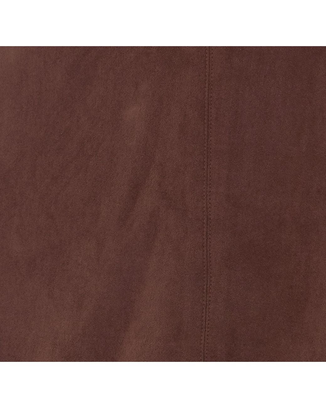 DUNST Brown Zip-Pocket Mini Skirt