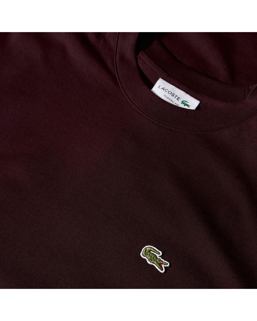 Lacoste Red Regular Fit Small Logo T-Shirt for men