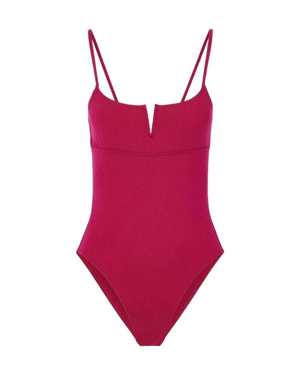 Eres Red Minimal Block One-Piece Swimsuit