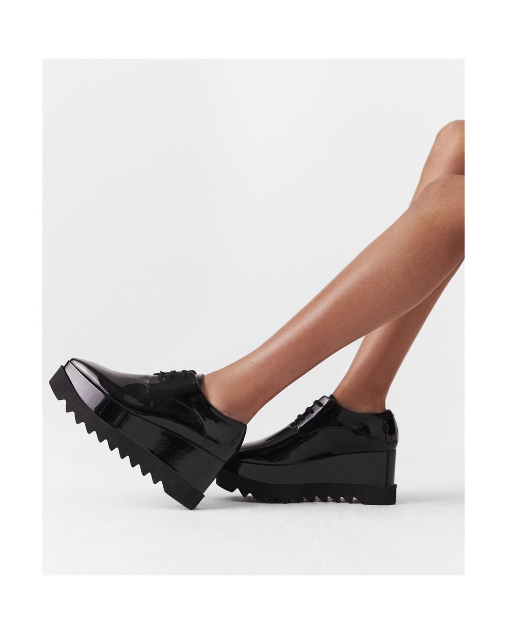 Stella McCartney Black Limited Edition Elyse Monochrome Platforms