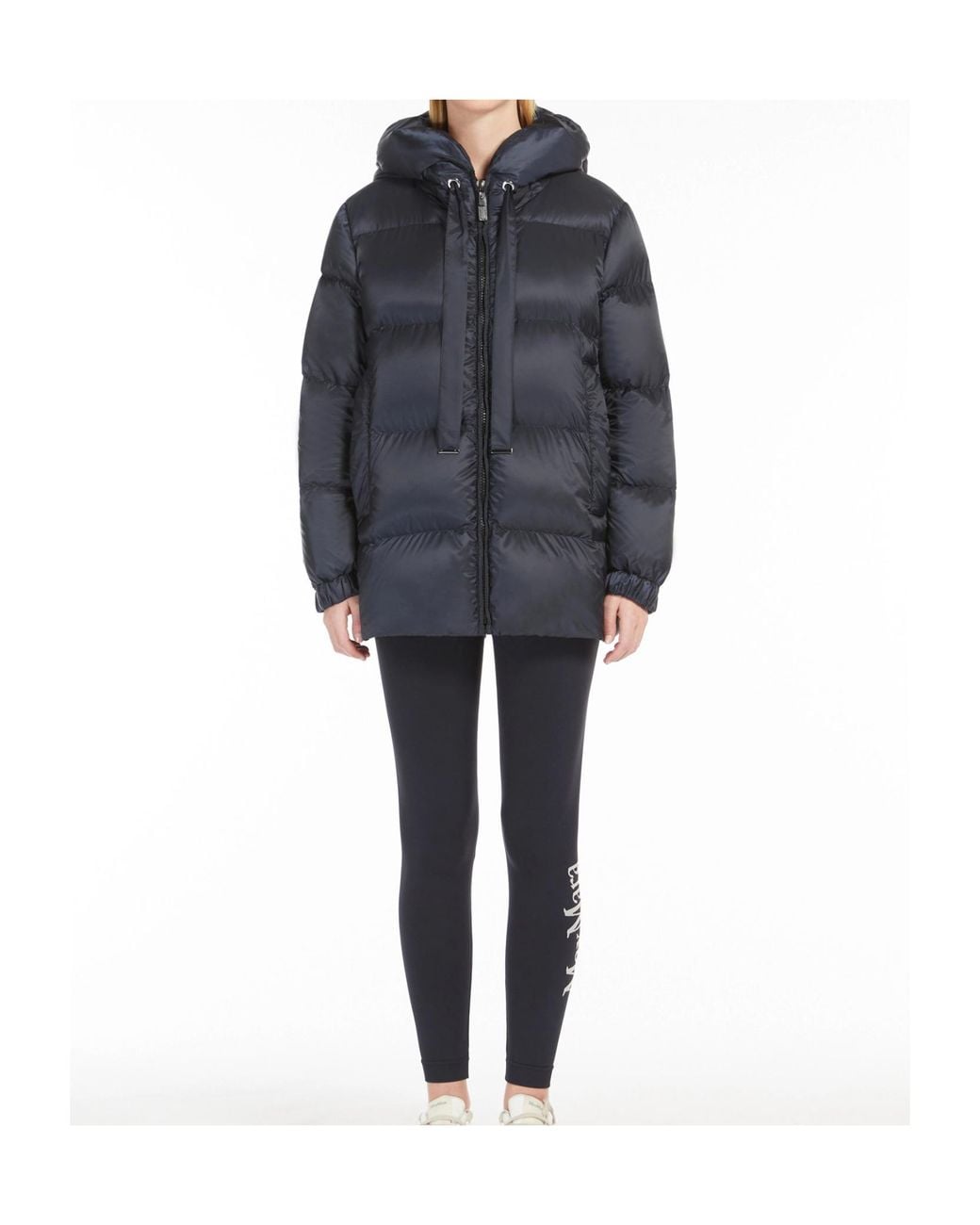Max Mara Blue The Cube Seia Zip-Up Drawstring Jacket