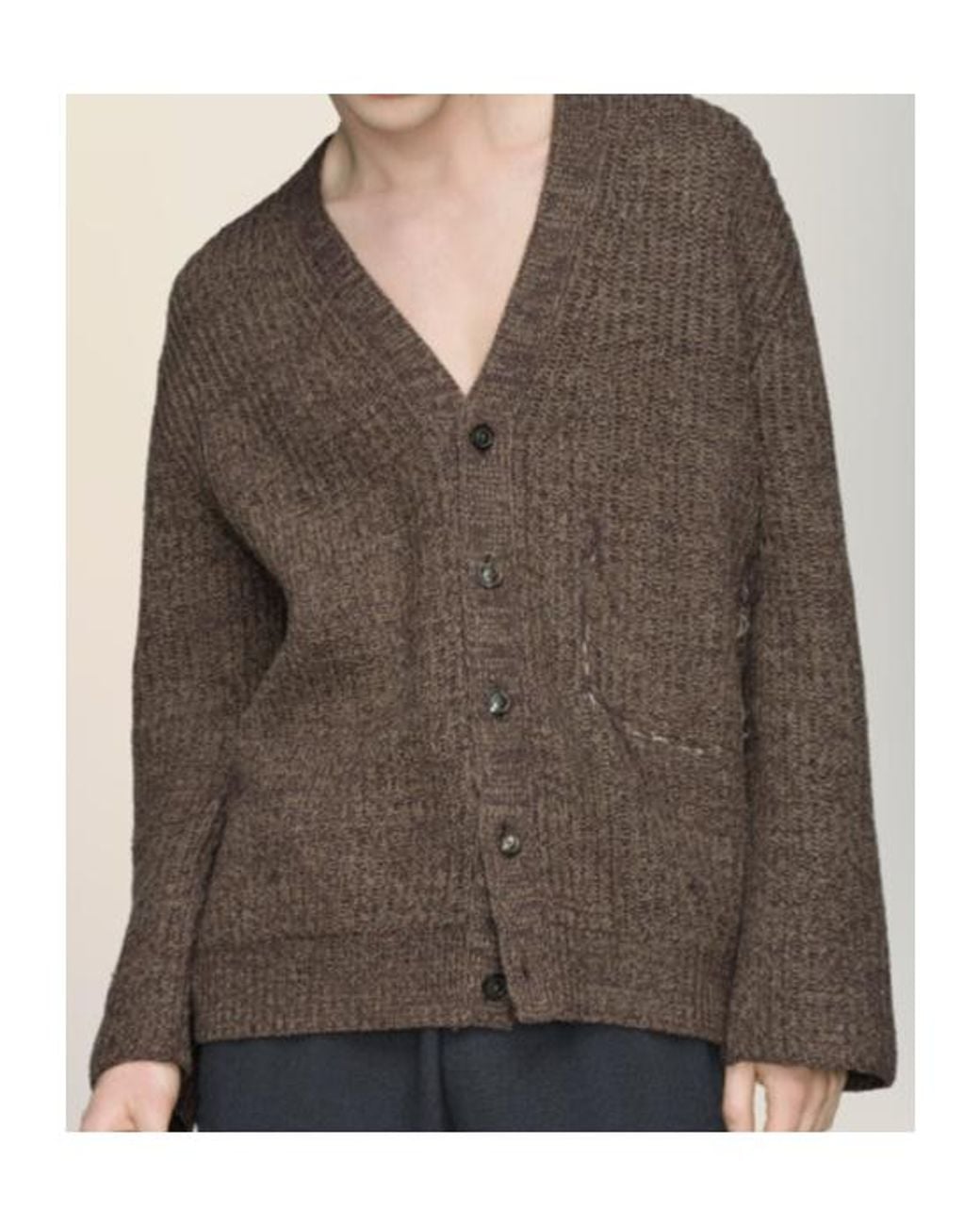 Maison Margiela Brown Wool Cardigan for men