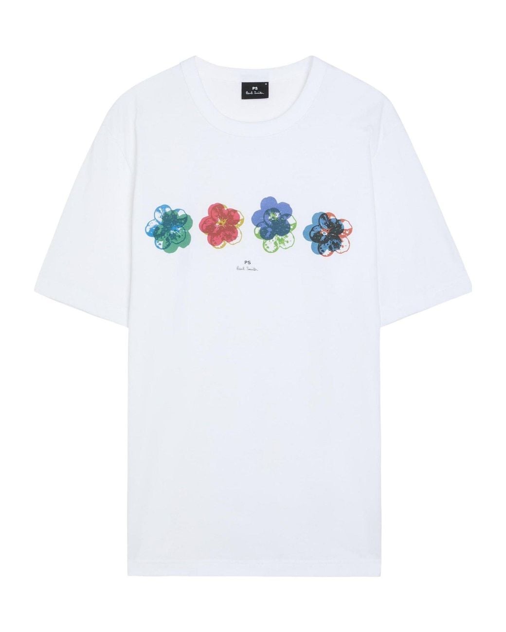 Paul Smith White Cotton Short-Sleeve T-Shirt for men