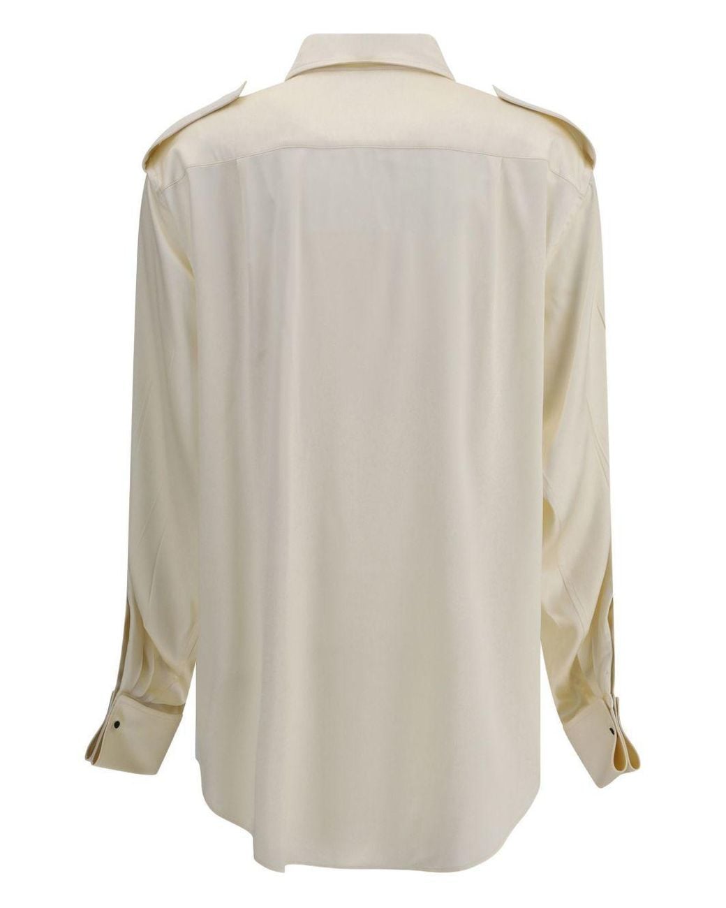 Phoebe Philo White Liquid Utility Shirt