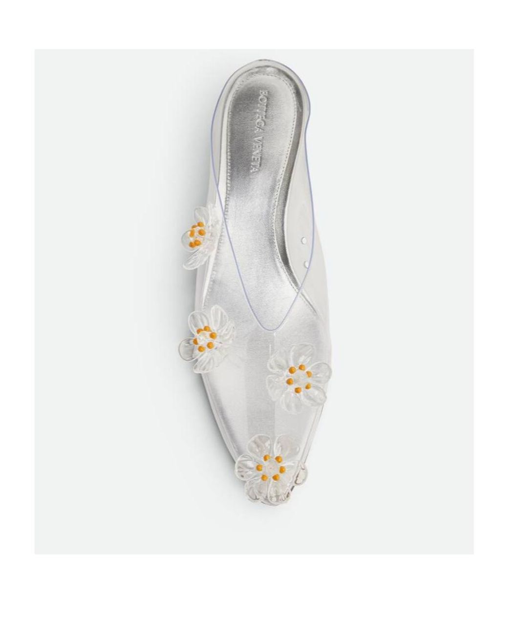 Bottega Veneta White Jet Mules