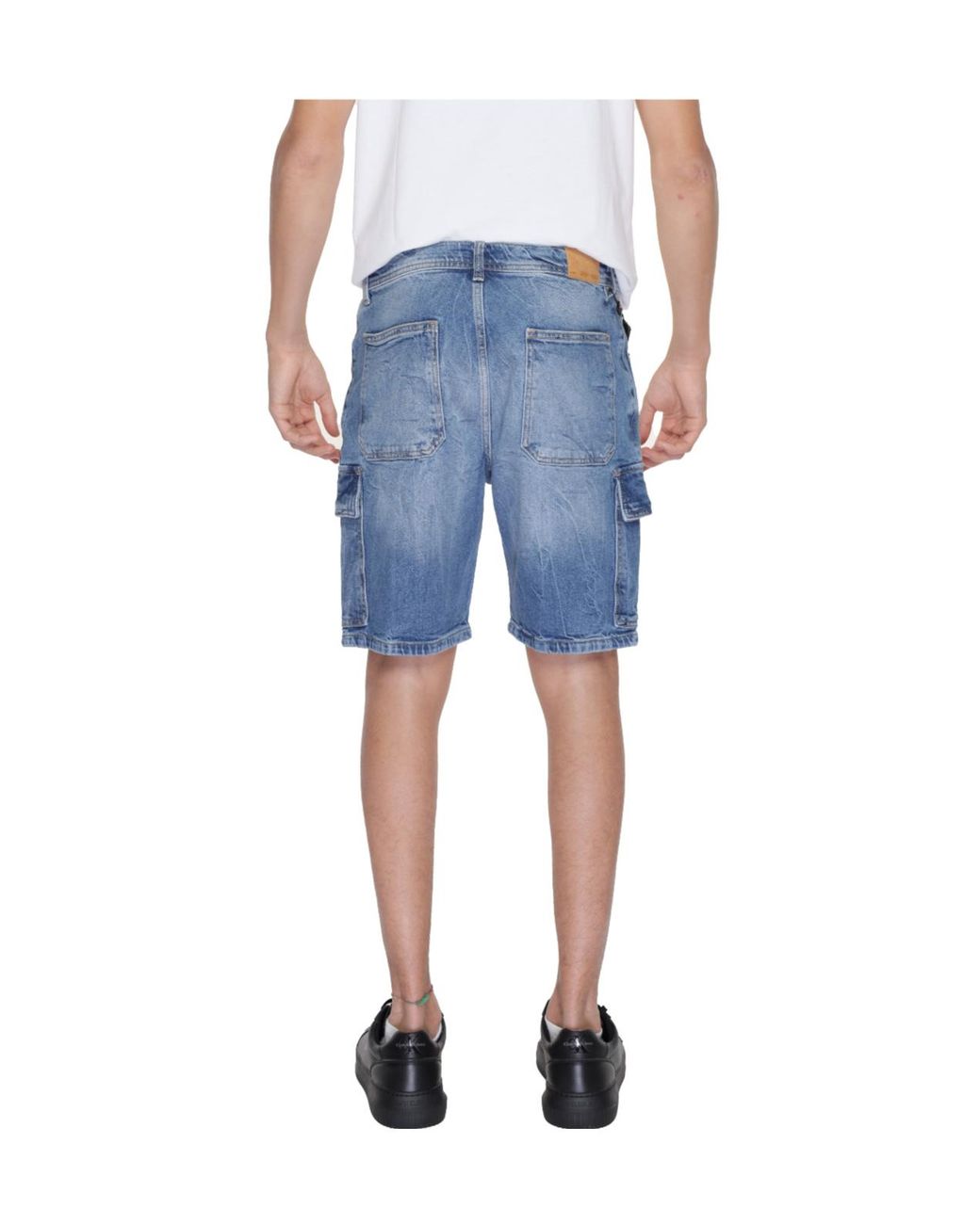 Antony Morato Blue Bermuda Shorts With Belt Loops for men