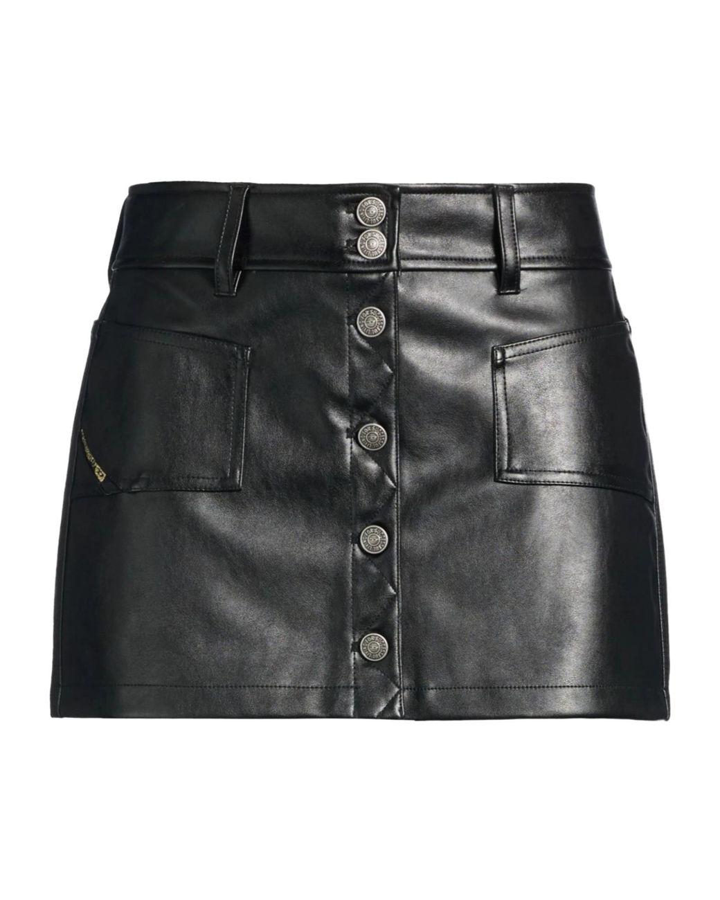 DIESEL Black Stylish Versatile Solid Color Umbrella Skirt
