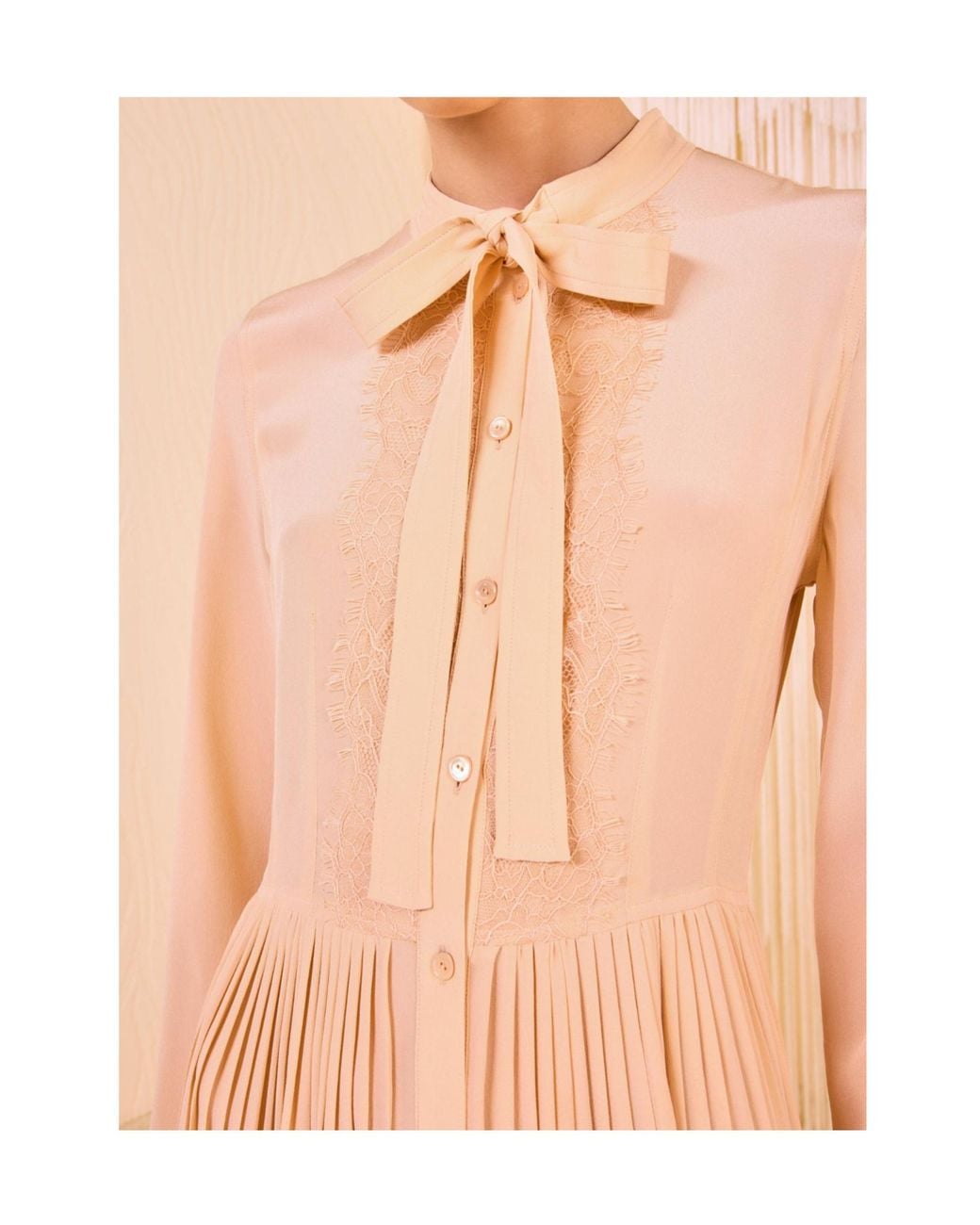 Ulla Johnson Pink Aviana Long Sleeve Pleated Shirt Dress