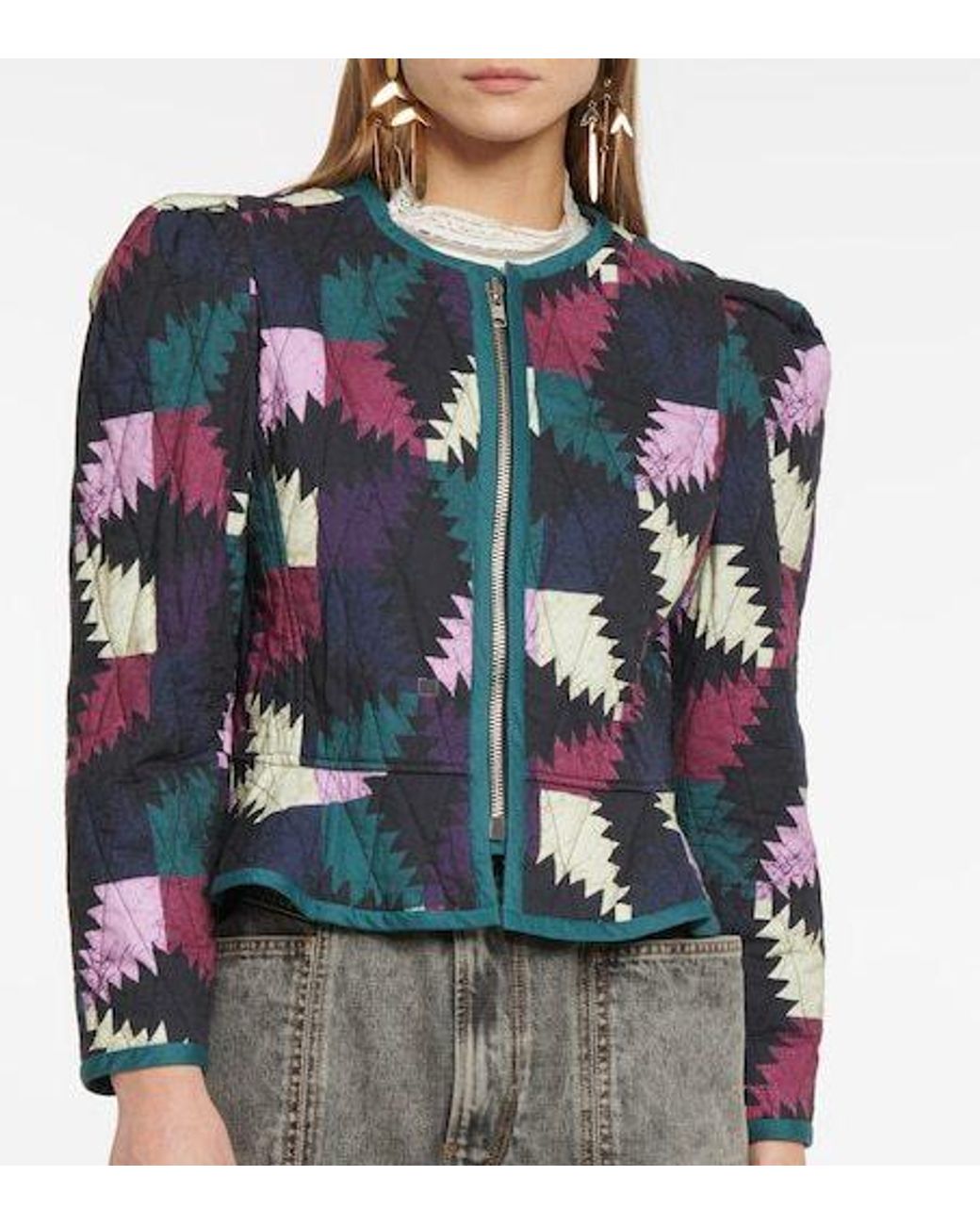 Isabel Marant Blue Hafileal Printed Cotton Jacket