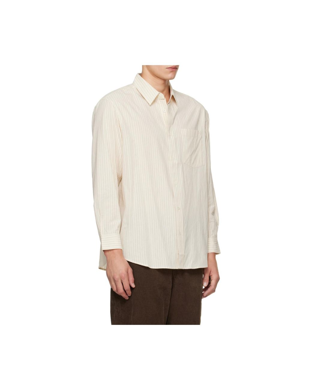 DUNST White Classic Striped Shirt for men