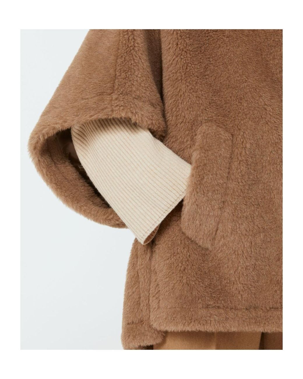 Max Mara Brown Cashmere Teddy Bear Cape