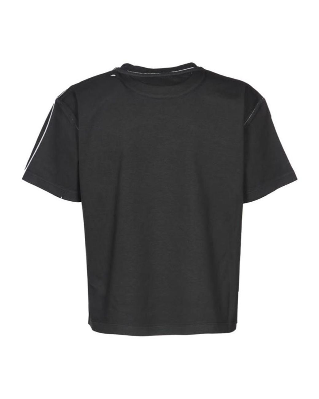 Miu Miu Black Printed Cotton T-Shirt