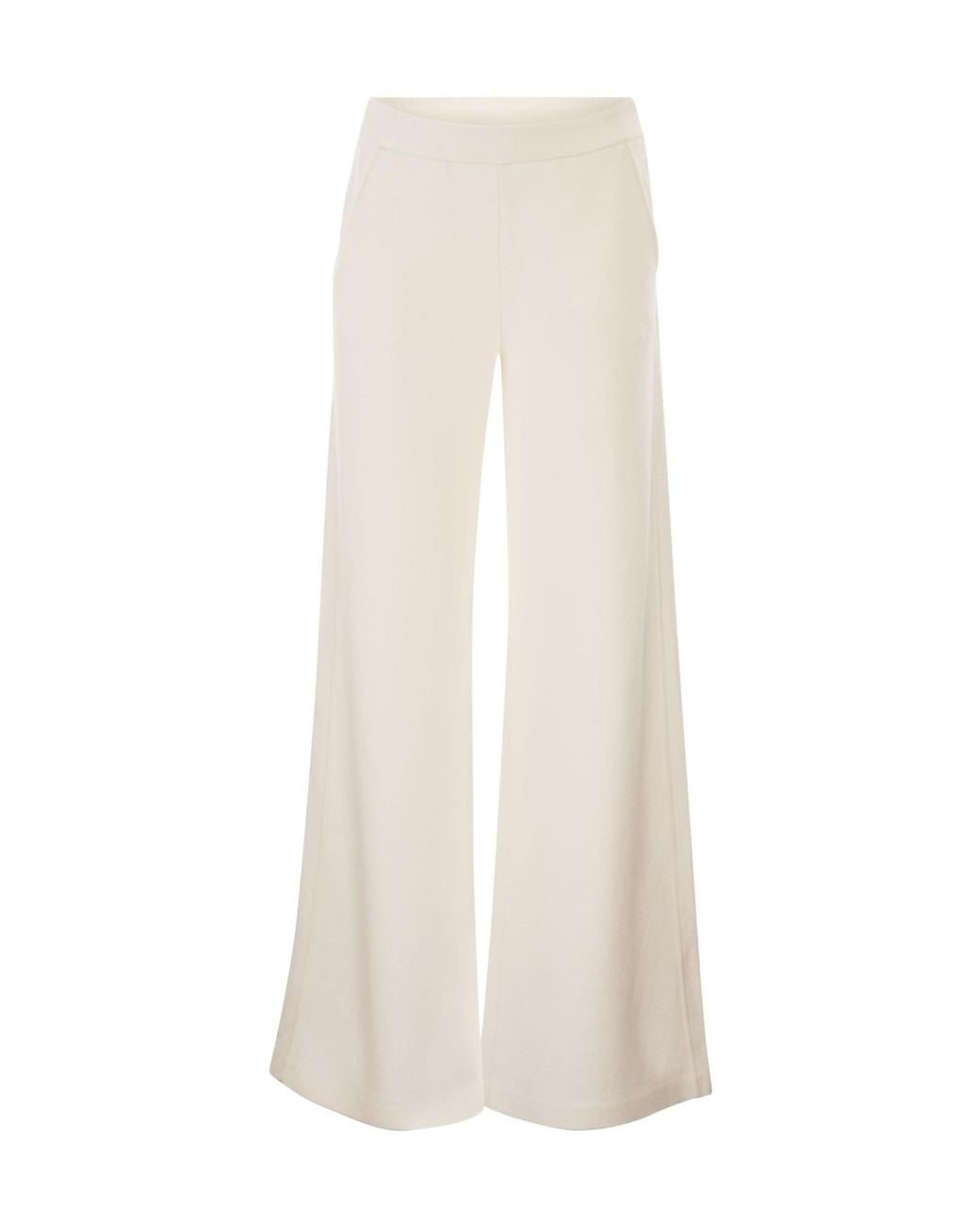 Dondup White Wide Leg Tailored Pants