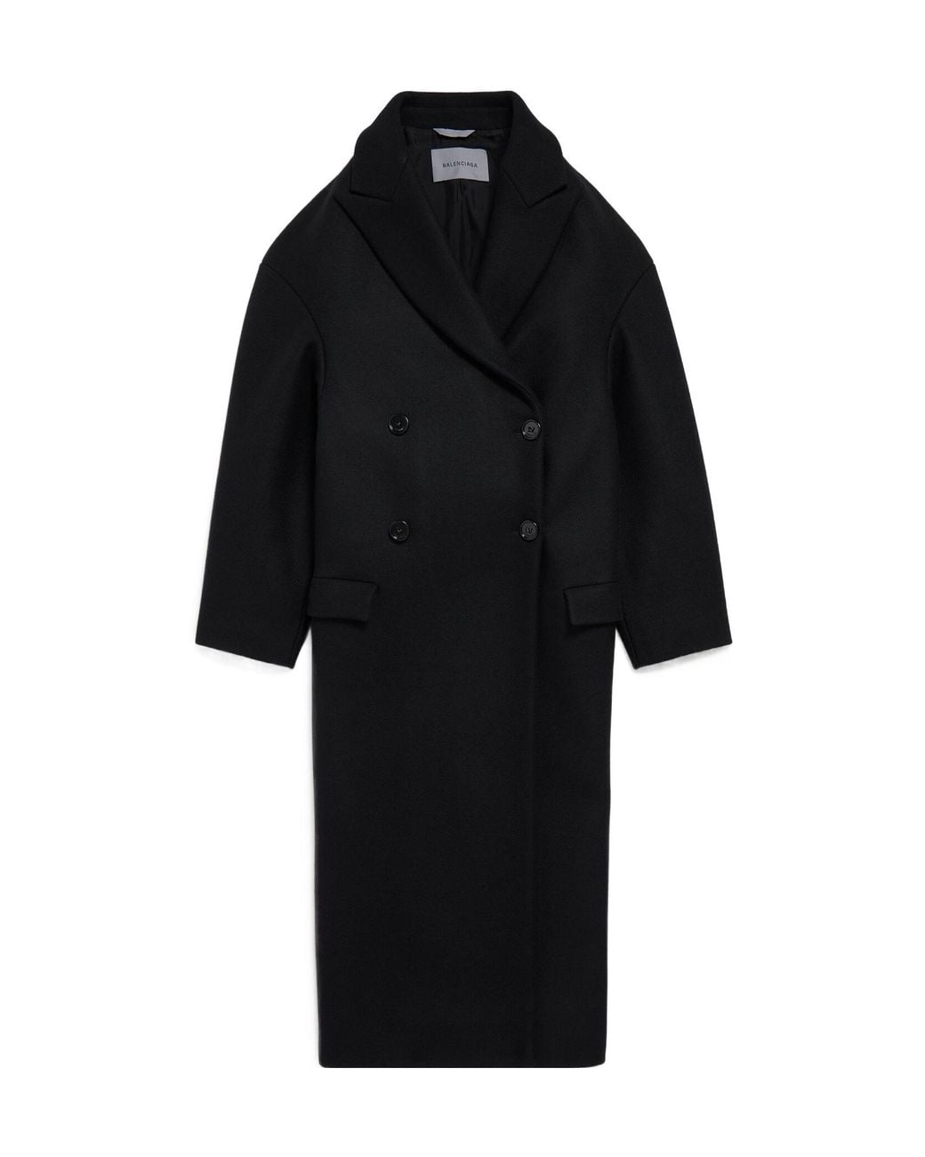 Balenciaga Black Maxi Stola Coat