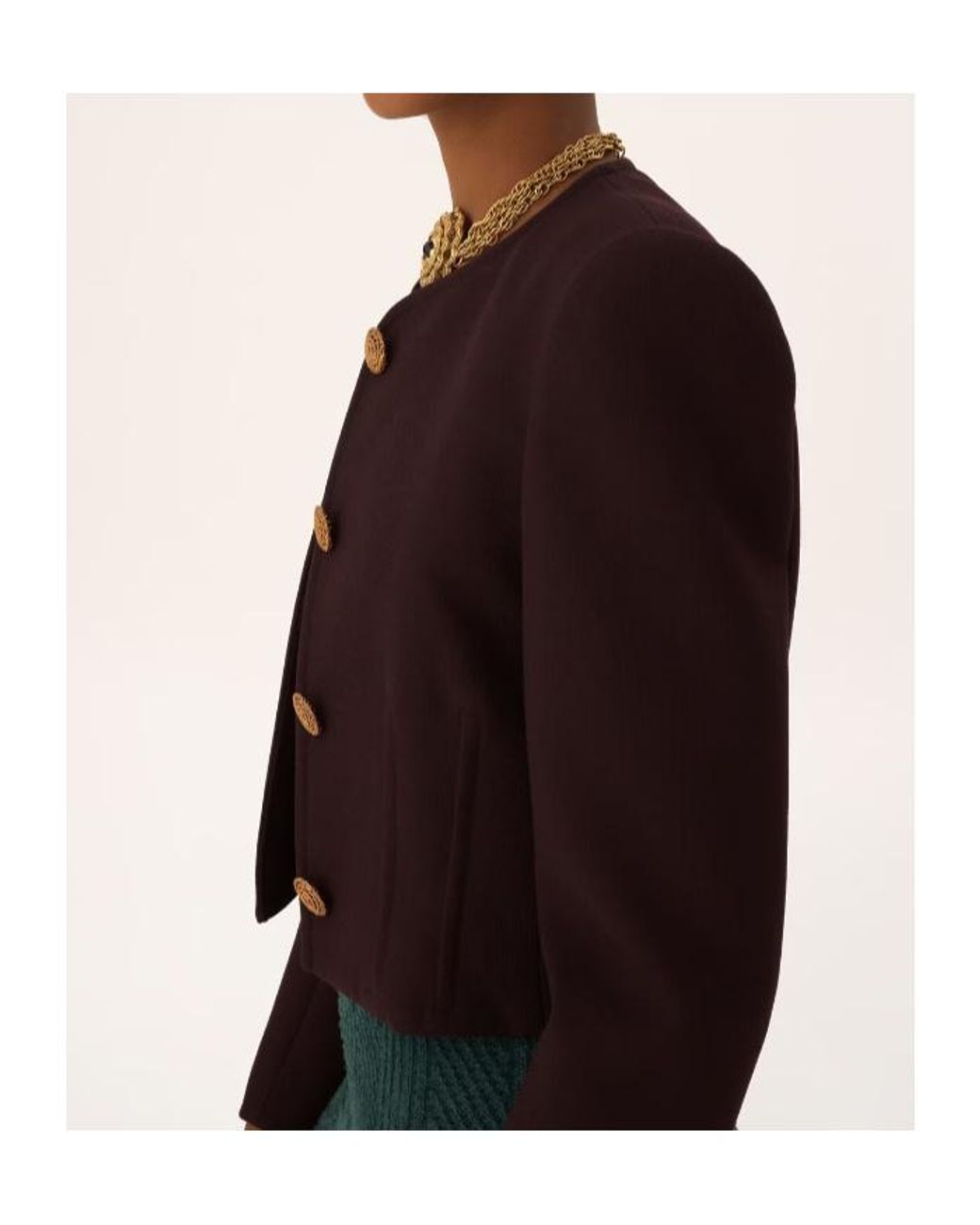 Chloé Black Collarless Cropped Jacket