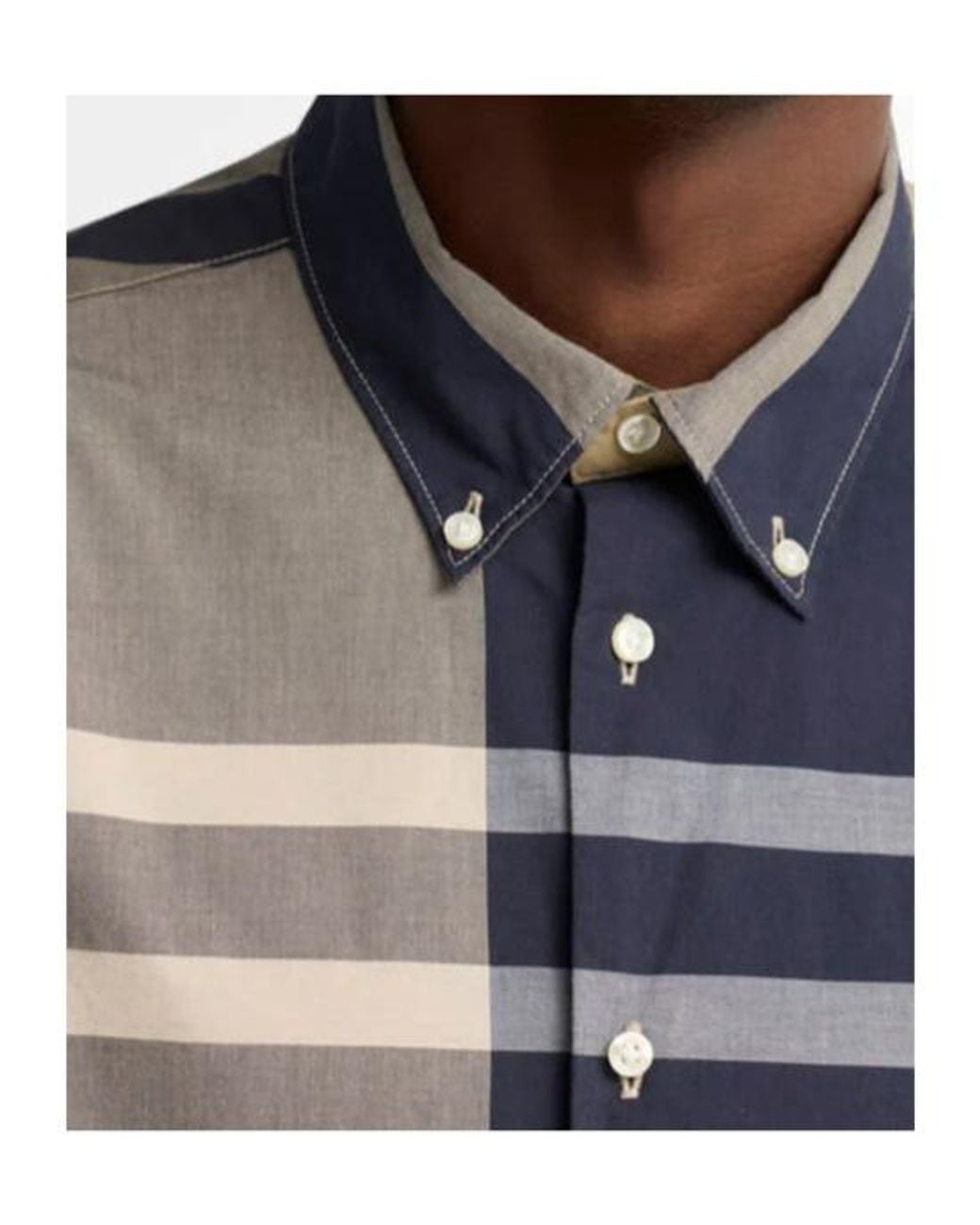 Barbour Blue Oversized Plaid Dunoon Slim-Fit Long-Sleeve Shirt for men