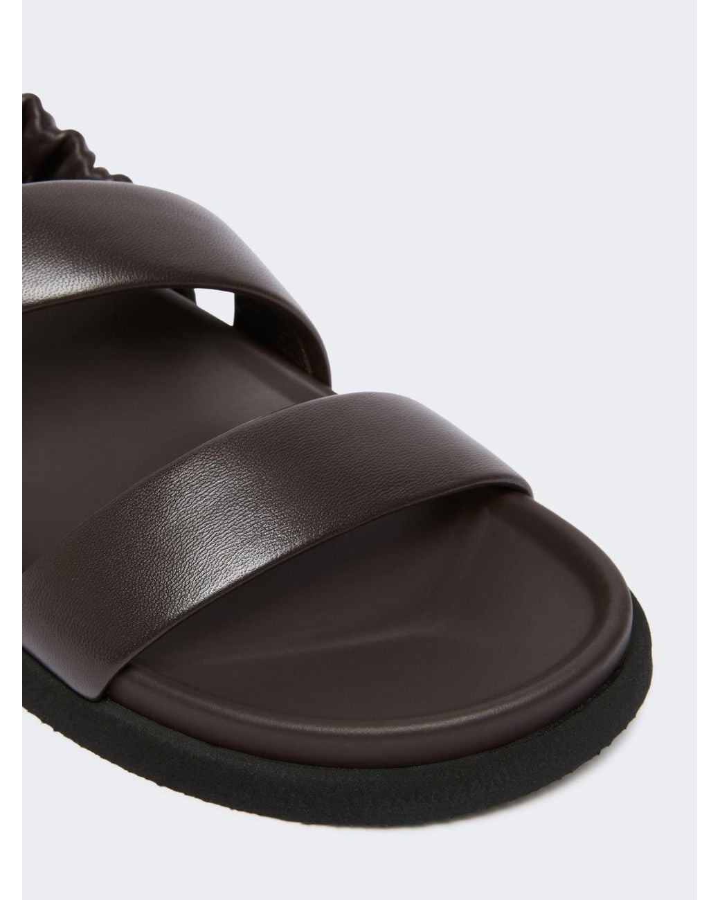 Max Mara Black Macro Strap Detailed Sandals
